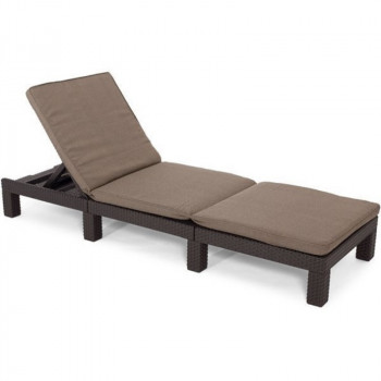 KETER Daytona Deluxe rudos spalvos gultas su taupe spalvos pagalvėle