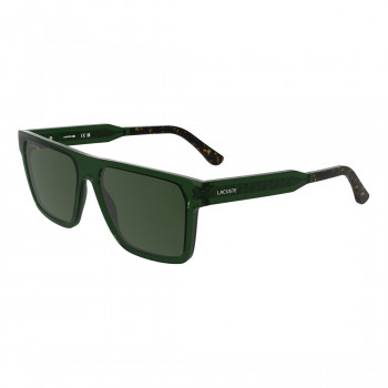 Lacoste vyriški akiniai nuo saulės L6059SN-301, stačiakampio formos, Havana rėmeliai, rudi lęšiai, 56 mm