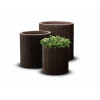 KETER Cylinder Planters S+M+L rudos spalvos vazonų rinkinys
