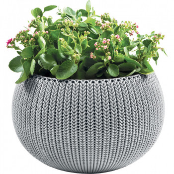 KETER Flowerpot Cozy M su pakabinimo rinkiniu, šviesiai pilkas
