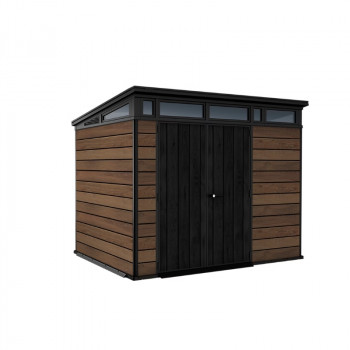 KETER sodo namelis Deco Pent 9x7, riešuto spalvos