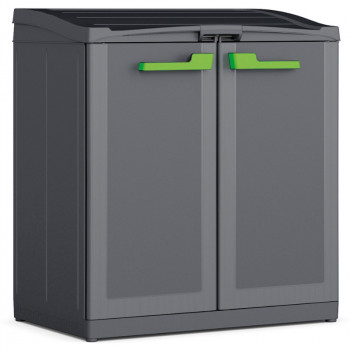 KETER atliekų rūšiavimo sistema Split Basic 110L perdirbimo sistema 68x39x85cm tamsiai pilka/juoda