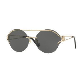 Versace moteriški akiniai nuo saulės VE21841252876 Pilot, blyškiai auksiniai, pilki gradientiniai, 61 mm