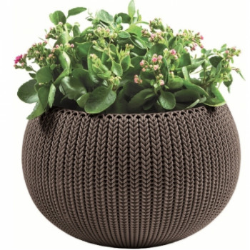 KETER Flowerpot Cozy M su pakabinimo rinkiniu, rudos spalvos
