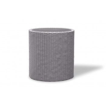KETER Flowerpot Medium Cylinder Planter, šviesiai pilkas