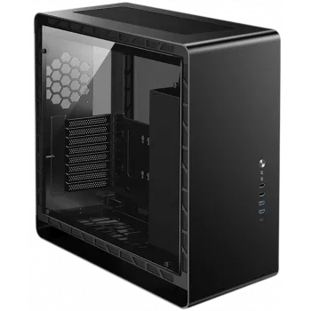 Jonsbo UMX6S E-ATX Midi-Tower, grūdintas stiklas - juoda