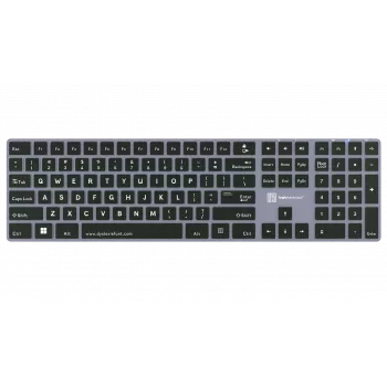 Klaviatūra LogicKeyboard ALBA UK Mac – Dyslexie išdėstymas LKB-DYSLEX-CWMU-UK, UK ISO Mac klavišų rinkinys