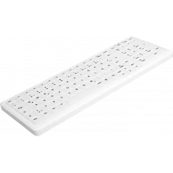 Klaviatūra Active Key AK-4400-GU-W/US mini mechaninė, QWERTY JAV anglų, balta, su jutikliniu kilimėliu