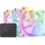 NZXT F120 RGB 120 mm ARGB Reverse Blade Triple Pack - Baltas