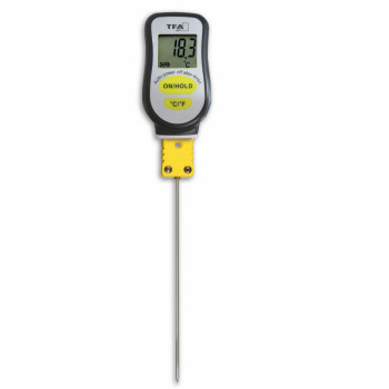 TFA Dostmann 31.1063.01 skaitmeninis įbedamas termometras, K tipas, -20–+300 °C, CR2032